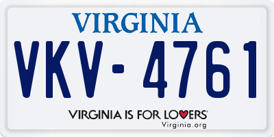 VA license plate VKV4761
