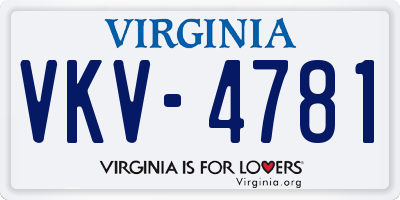 VA license plate VKV4781