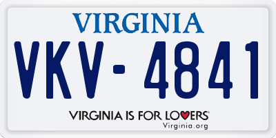 VA license plate VKV4841