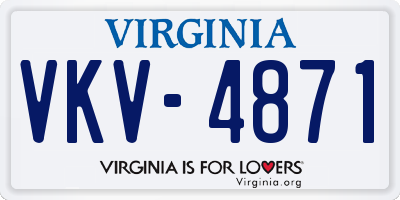 VA license plate VKV4871