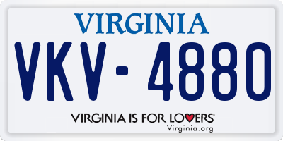 VA license plate VKV4880