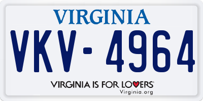 VA license plate VKV4964