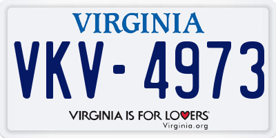 VA license plate VKV4973