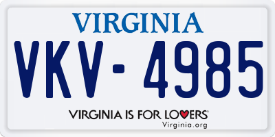 VA license plate VKV4985