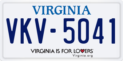 VA license plate VKV5041