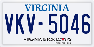 VA license plate VKV5046