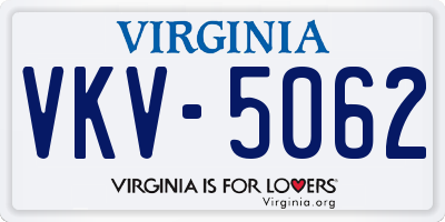 VA license plate VKV5062