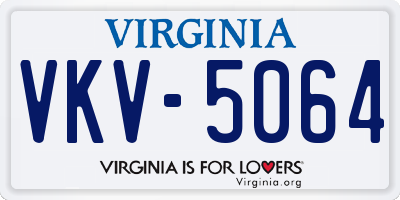 VA license plate VKV5064