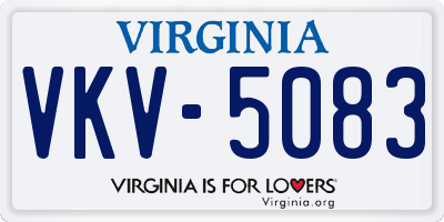 VA license plate VKV5083