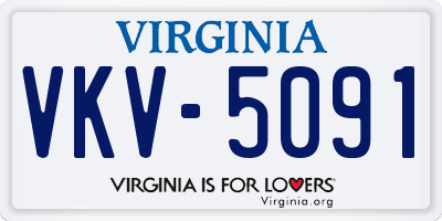 VA license plate VKV5091