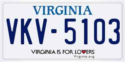 VA license plate VKV5103
