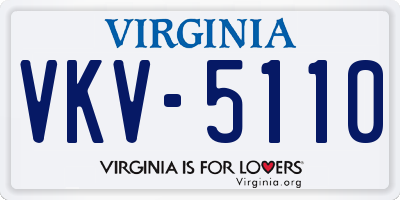VA license plate VKV5110