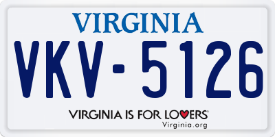 VA license plate VKV5126
