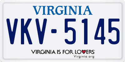 VA license plate VKV5145