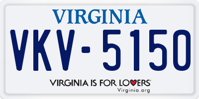 VA license plate VKV5150