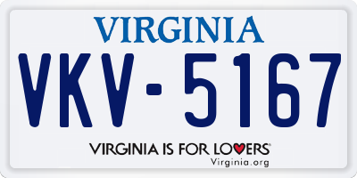 VA license plate VKV5167