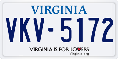 VA license plate VKV5172