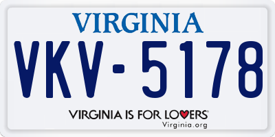 VA license plate VKV5178
