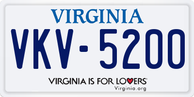 VA license plate VKV5200