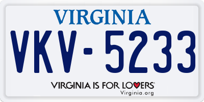 VA license plate VKV5233