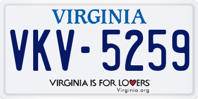 VA license plate VKV5259
