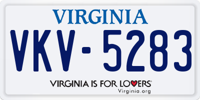 VA license plate VKV5283