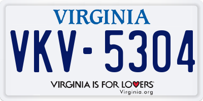 VA license plate VKV5304
