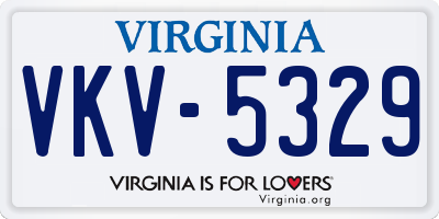 VA license plate VKV5329