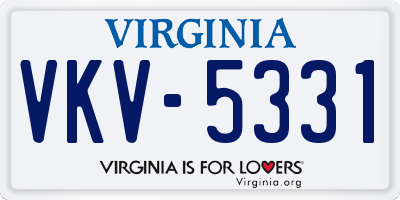 VA license plate VKV5331
