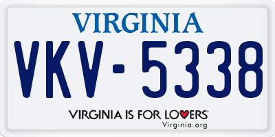 VA license plate VKV5338