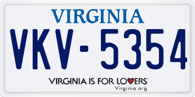 VA license plate VKV5354
