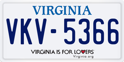 VA license plate VKV5366
