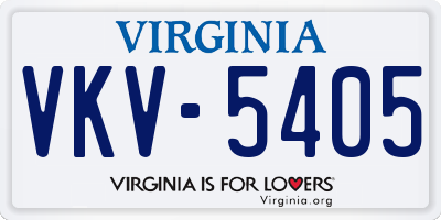 VA license plate VKV5405