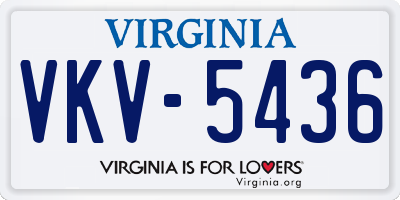 VA license plate VKV5436
