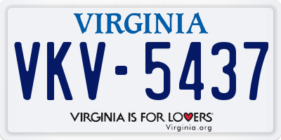 VA license plate VKV5437