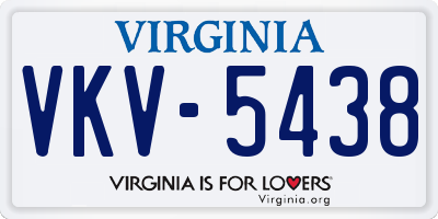 VA license plate VKV5438
