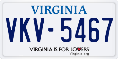 VA license plate VKV5467