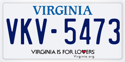 VA license plate VKV5473