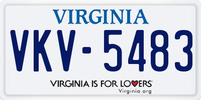 VA license plate VKV5483