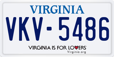 VA license plate VKV5486