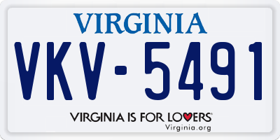 VA license plate VKV5491