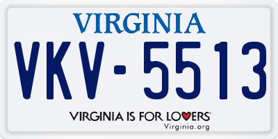 VA license plate VKV5513
