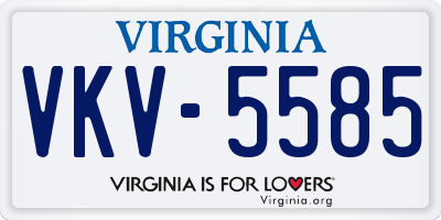 VA license plate VKV5585