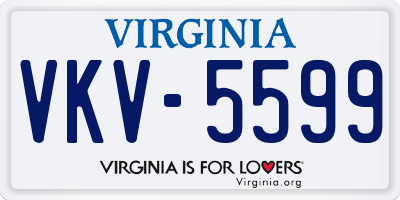 VA license plate VKV5599