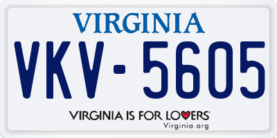 VA license plate VKV5605
