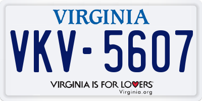 VA license plate VKV5607