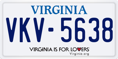 VA license plate VKV5638