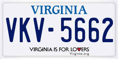 VA license plate VKV5662
