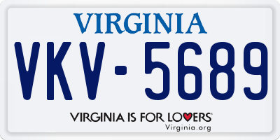 VA license plate VKV5689