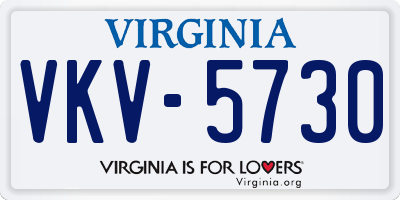 VA license plate VKV5730